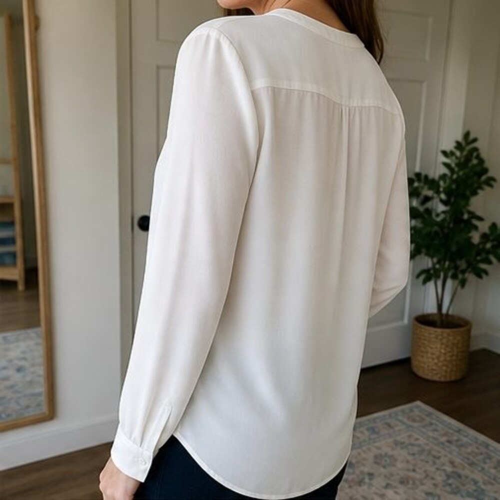 Ivory Ruffle Blouse - Picture 3 of 6